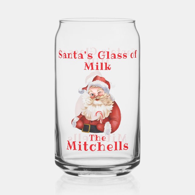 Vaso Con Forma De Lata Christmas Eve Santa's Milk  (Anverso)