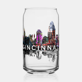 Vaso Con Forma De Lata Cincinnati en graffiti con monograma