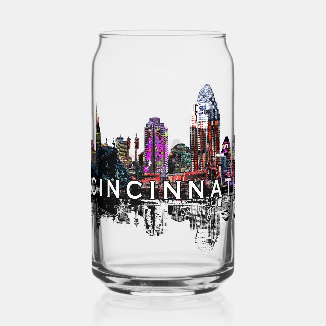 Vaso Con Forma De Lata Cincinnati en graffiti con monograma (Anverso)