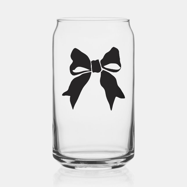 Vaso Con Forma De Lata Cinta negra atada en arco (Anverso)