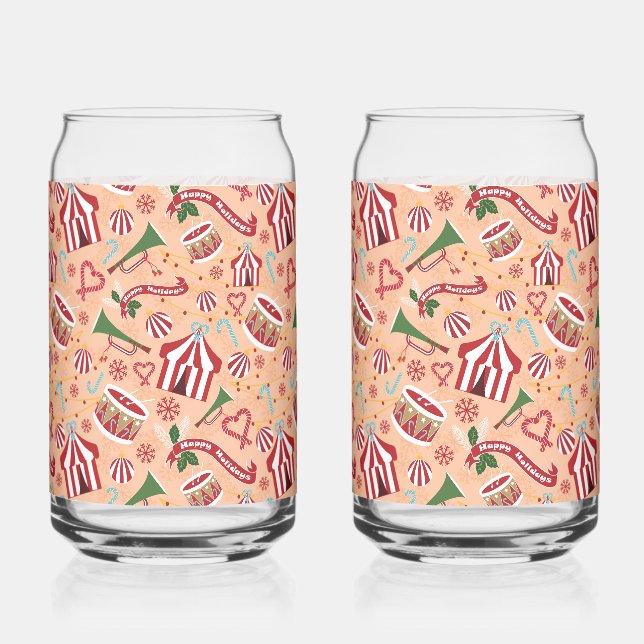 Vaso Con Forma De Lata Circo de navidades (Anverso)