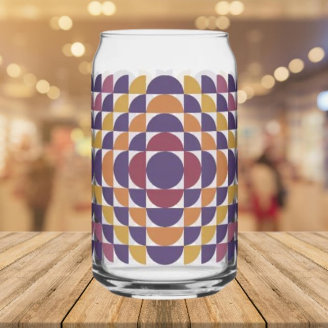 Vaso Con Forma De Lata Círculos geométricos retro pueden cristalizar | Me (Subido por el creador)