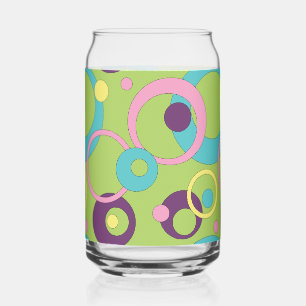 Vaso Con Forma De Lata Círculos Verdes Divertidos