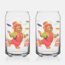 Circus Bear Soda Glass