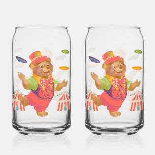 Vaso Con Forma De Lata Circus Bear Soda Glass