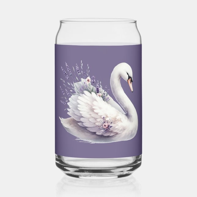 Vaso Con Forma De Lata Cisne acuático con Florencia Lavender (Anverso)