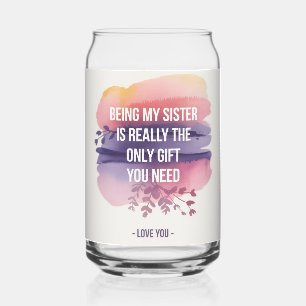 Vaso Con Forma De Lata Cita de amor de hermana: El único regalo que neces