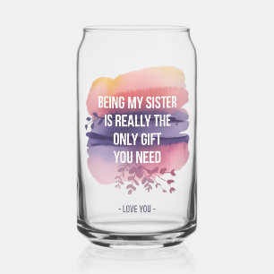 Vaso Con Forma De Lata Cita de amor de hermana: El único regalo que neces