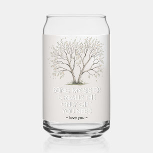 Vaso Con Forma De Lata Cita De Amor De Hermana: Solo Me Necesitas Un Rega