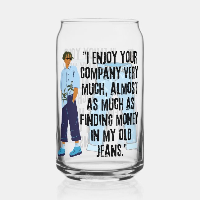 VASO CON FORMA DE LATA CITA DE JEANS (Anverso)