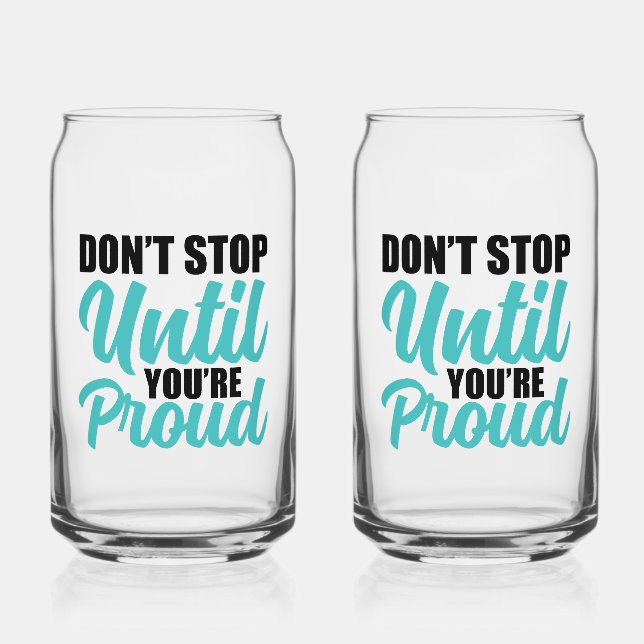 Vaso Con Forma De Lata Cita de logro orientada a los objetivos (Anverso)