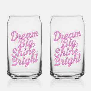 Vaso Con Forma De Lata Cita Motivacional Rosa Brillante Femenina