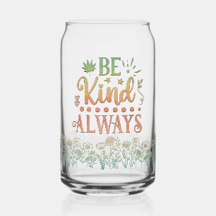 Vaso Con Forma De Lata Cita motivadora de bondad flores silvestres