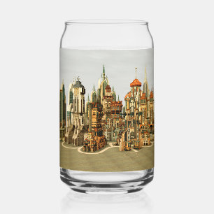 Vaso Con Forma De Lata Ciudad de fantasía futurista Arte de horizonte de