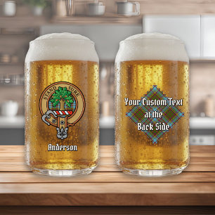 Vaso Con Forma De Lata Clan Anderson Escudo sobre Tartán