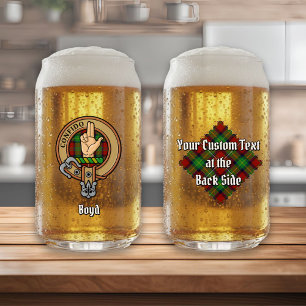 Vaso Con Forma De Lata Clan Boyd Escudo sobre Tartán