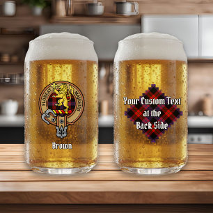 Vaso Con Forma De Lata Clan Brown Escudo sobre Tartán
