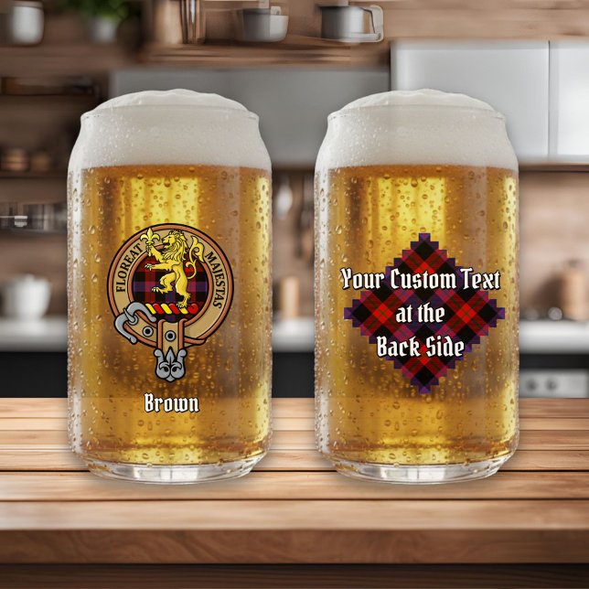 Vaso Con Forma De Lata Clan Brown Escudo sobre Tartán (Subido por el creador)