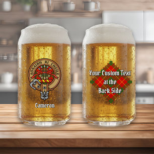 Vaso Con Forma De Lata Clan Cameron Escudo sobre Tartán