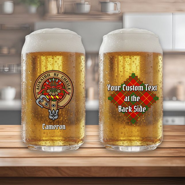 Vaso Con Forma De Lata Clan Cameron Escudo sobre Tartán (Subido por el creador)