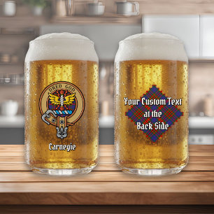 Vaso Con Forma De Lata Clan Carnegie Escudo sobre Tartán