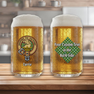 Vaso Con Forma De Lata Clan Currie Lion Escudo sobre Tartán