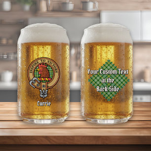Vaso Con Forma De Lata Clan Currie Rooster Escudo sobre Tartán