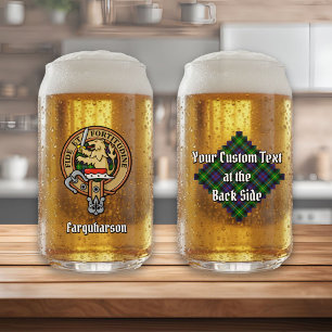 Vaso Con Forma De Lata Clan Farquharson Escudo sobre Tartán