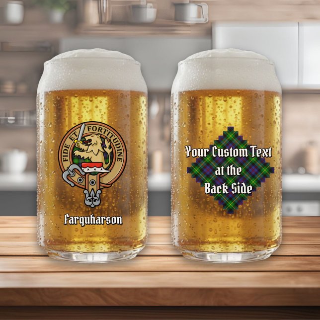 Vaso Con Forma De Lata Clan Farquharson Escudo sobre Tartán (Subido por el creador)