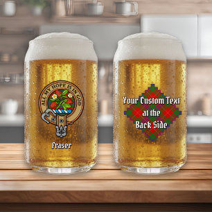 Vaso Con Forma De Lata Clan Fraser Escudo sobre Tartán