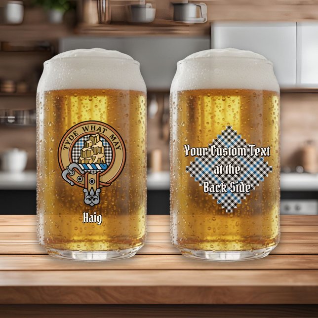 Vaso Con Forma De Lata Clan Haig Crest over Check Tartan (Subido por el creador)