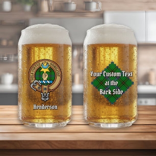 Vaso Con Forma De Lata Clan Henderson Escudo sobre Tartán