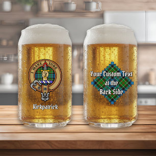 Vaso Con Forma De Lata Clan Kirkpatrick Escudo sobre Tartán