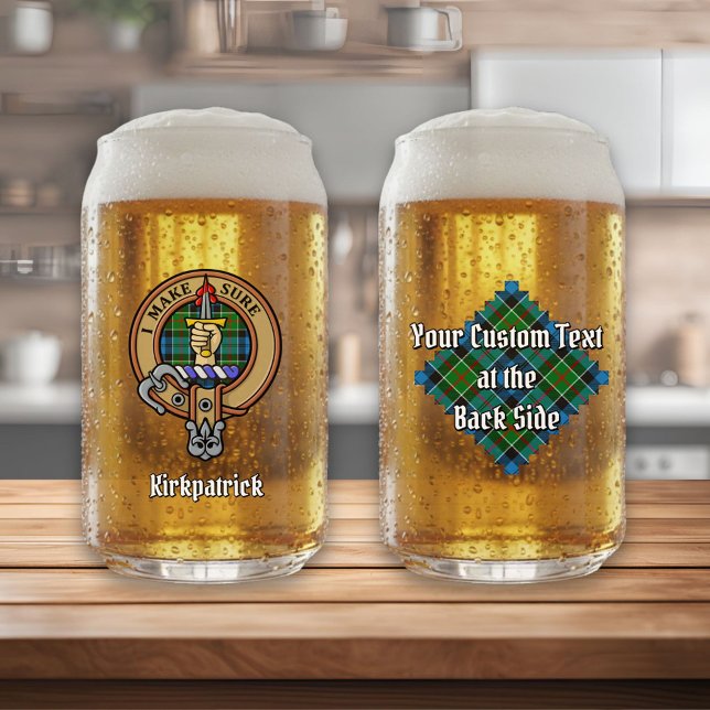 Vaso Con Forma De Lata Clan Kirkpatrick Escudo sobre Tartán (Subido por el creador)
