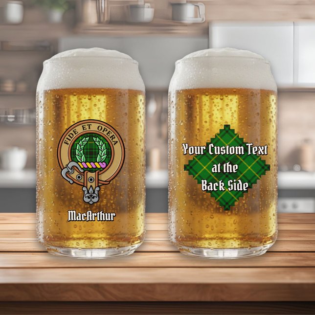 Vaso Con Forma De Lata Clan MacArthur Escudo sobre Tartán (Subido por el creador)