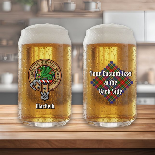 Vaso Con Forma De Lata Clan MacBeth Escudo sobre Tartán (Subido por el creador)