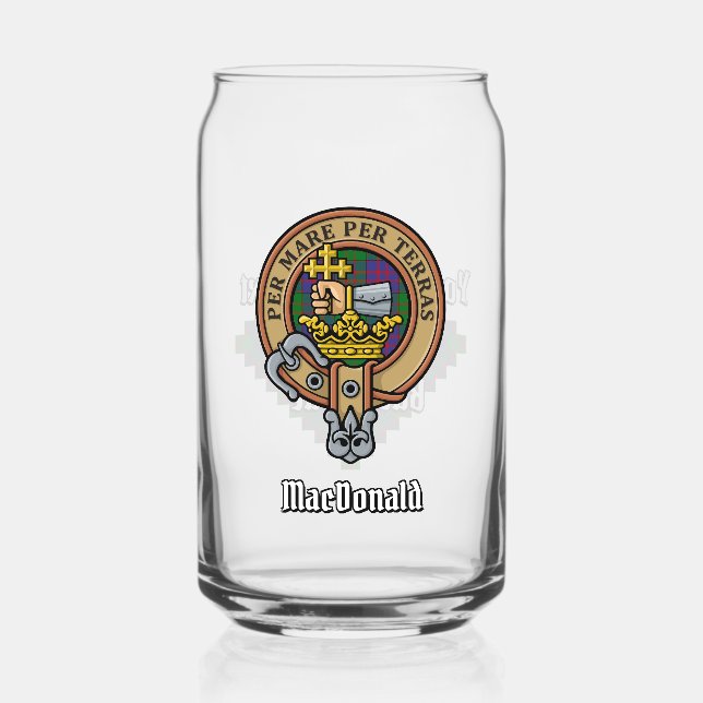 Vaso Con Forma De Lata Clan MacDonald Escudo por Tartán (Anverso)