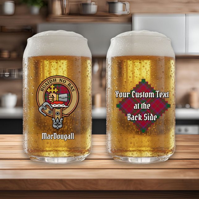 Vaso Con Forma De Lata Clan MacDougall Escudo sobre Tartán (Subido por el creador)