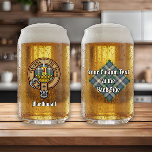 Vaso Con Forma De Lata Clan MacDowall Escudo sobre Tartán