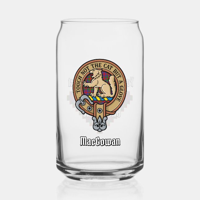 Vaso Con Forma De Lata Clan MacGowan Escudo sobre Tartán (Anverso)