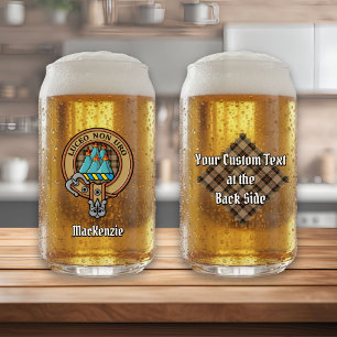Vaso Con Forma De Lata Clan MacKenzie Escudo sobre Brown Hunting Tartán