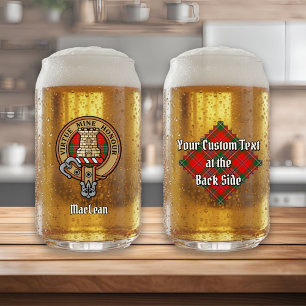 Vaso Con Forma De Lata Clan MacLean Escudo sobre Tartán