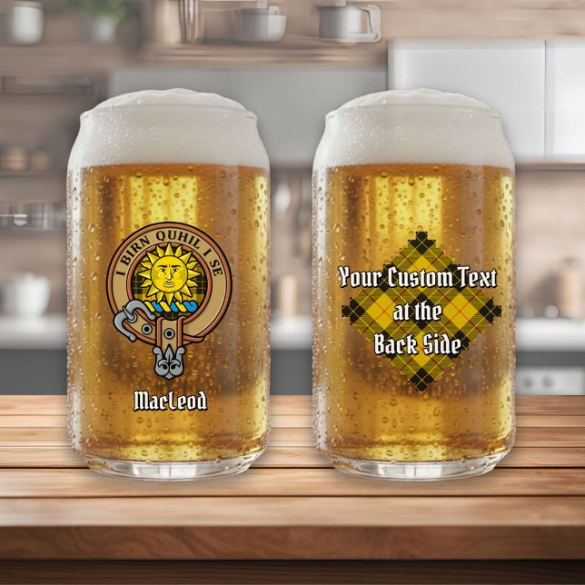 Vaso Con Forma De Lata Clan MacLeod de Lewis Escudo sobre Tartán (Subido por el creador)