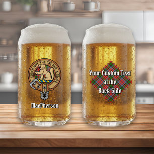 Vaso Con Forma De Lata Clan MacPherson Escudo sobre Tartán