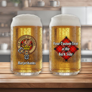 Vaso Con Forma De Lata Clan Marjoribanks Escudo sobre Tartán
