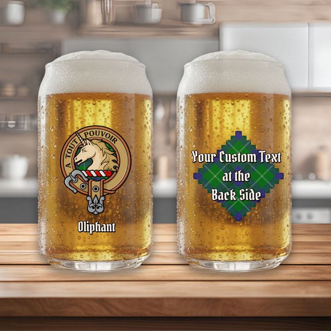 Vaso Con Forma De Lata Clan Oliphant Escudo sobre Tartán (Subido por el creador)