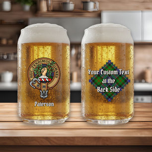 Vaso Con Forma De Lata Clan Paterson Escudo sobre Tartán