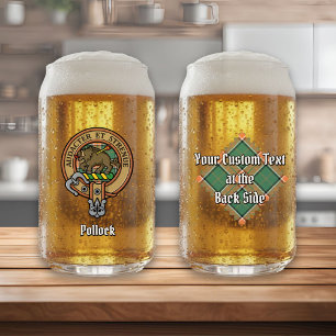 Vaso Con Forma De Lata Clan Pollock Escudo sobre Tartán