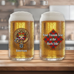 Vaso Con Forma De Lata Clan Robertson Escudo sobre Tartán