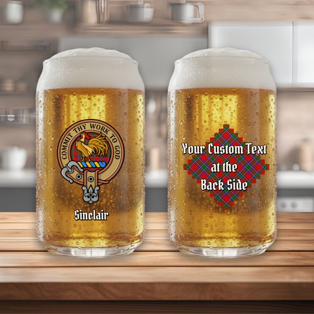 Vaso Con Forma De Lata Clan Sinclair Escudo sobre Red Tartán (Subido por el creador)